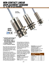 Thumbnail of document Data Sheet - LD701 LVIT Linear Position Sensors for Low Ranges